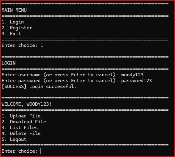 Step 3: AUTH ACTION - User providing credentials for encrypted handshake